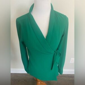 Bobeau Emerald Wrap Top – Size XS